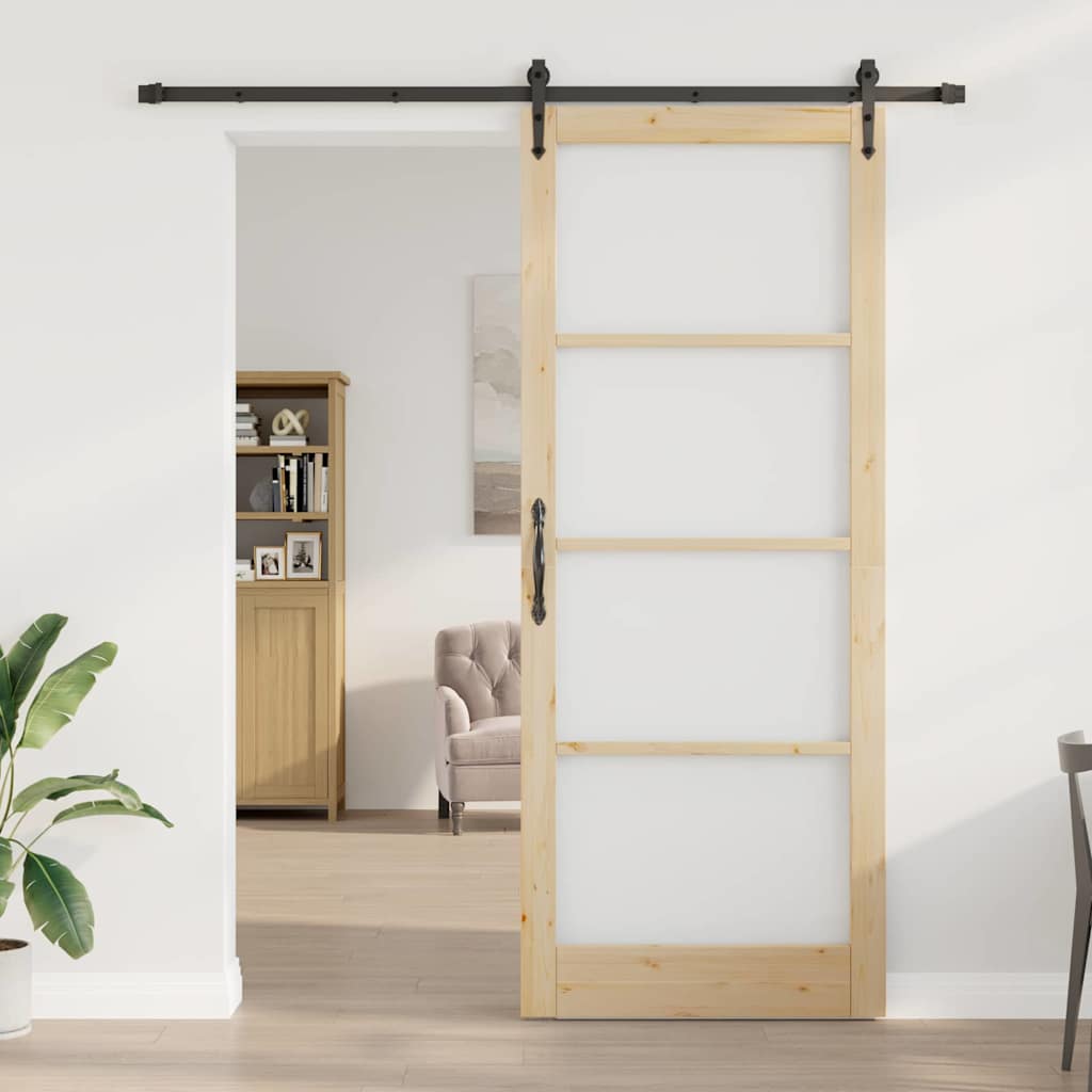 Schuifdeur Orkdal Massief Grenenhout En Glas