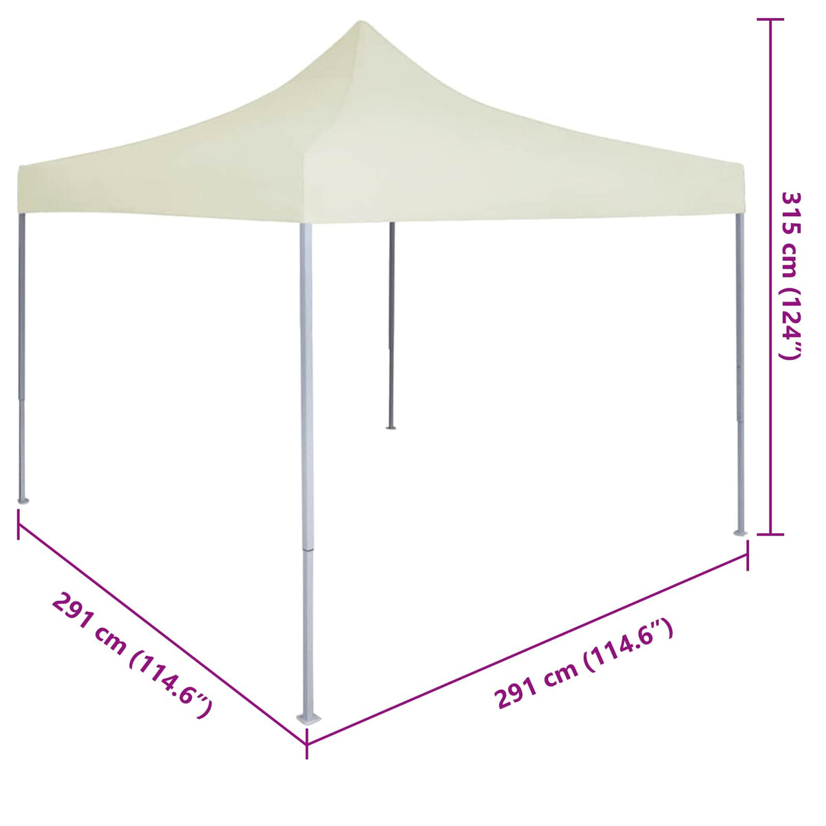 Partytent 291 X 291 X 315 Cm Oxford Stof