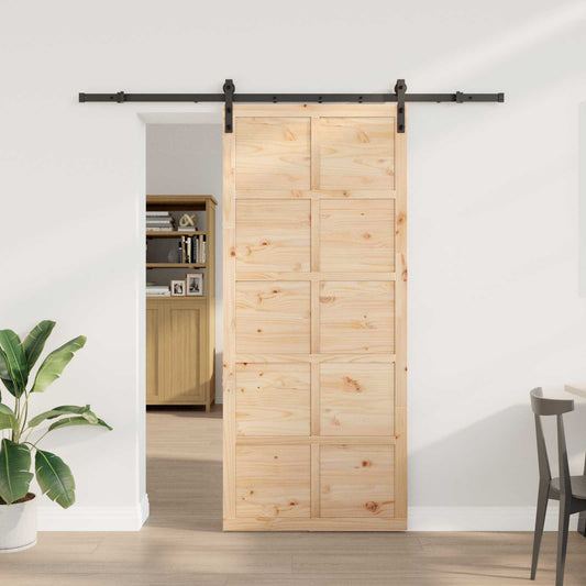 Schuifdeur Naturel Massief Grenenhout