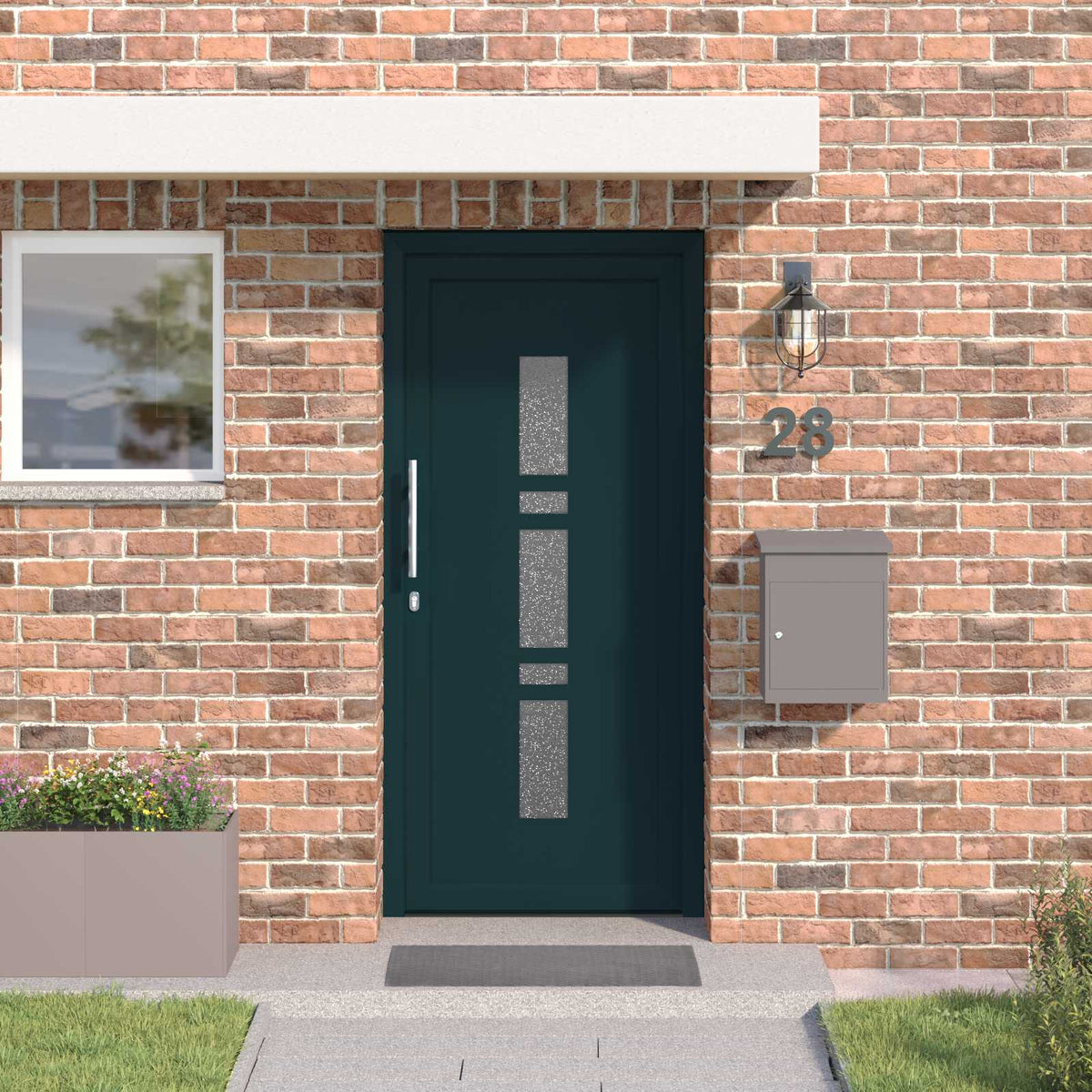 Voordeur Pvc Antraciet