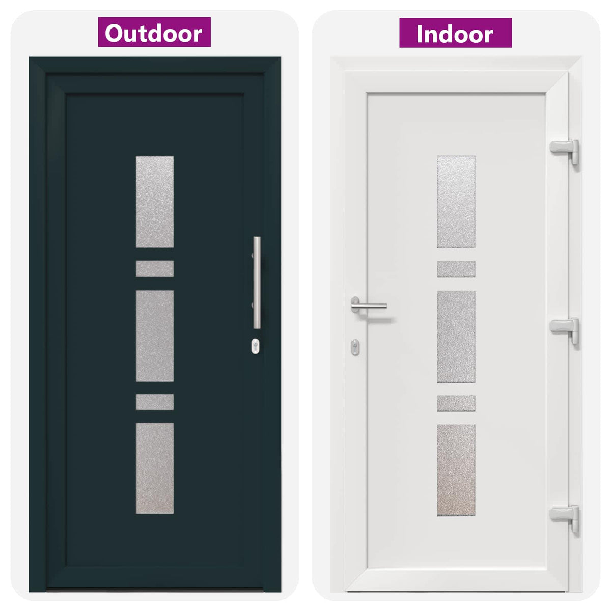 Voordeur Pvc Antraciet