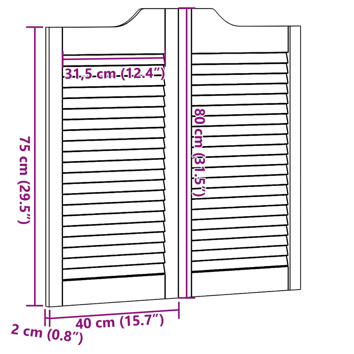 Schuifdeuren 80 X 40 Cm Massief Grenenhout