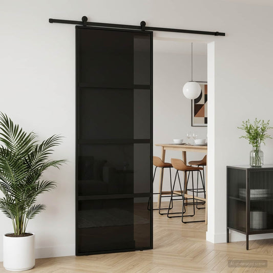 Schuifdeur Gelaagd Glas En Aluminium