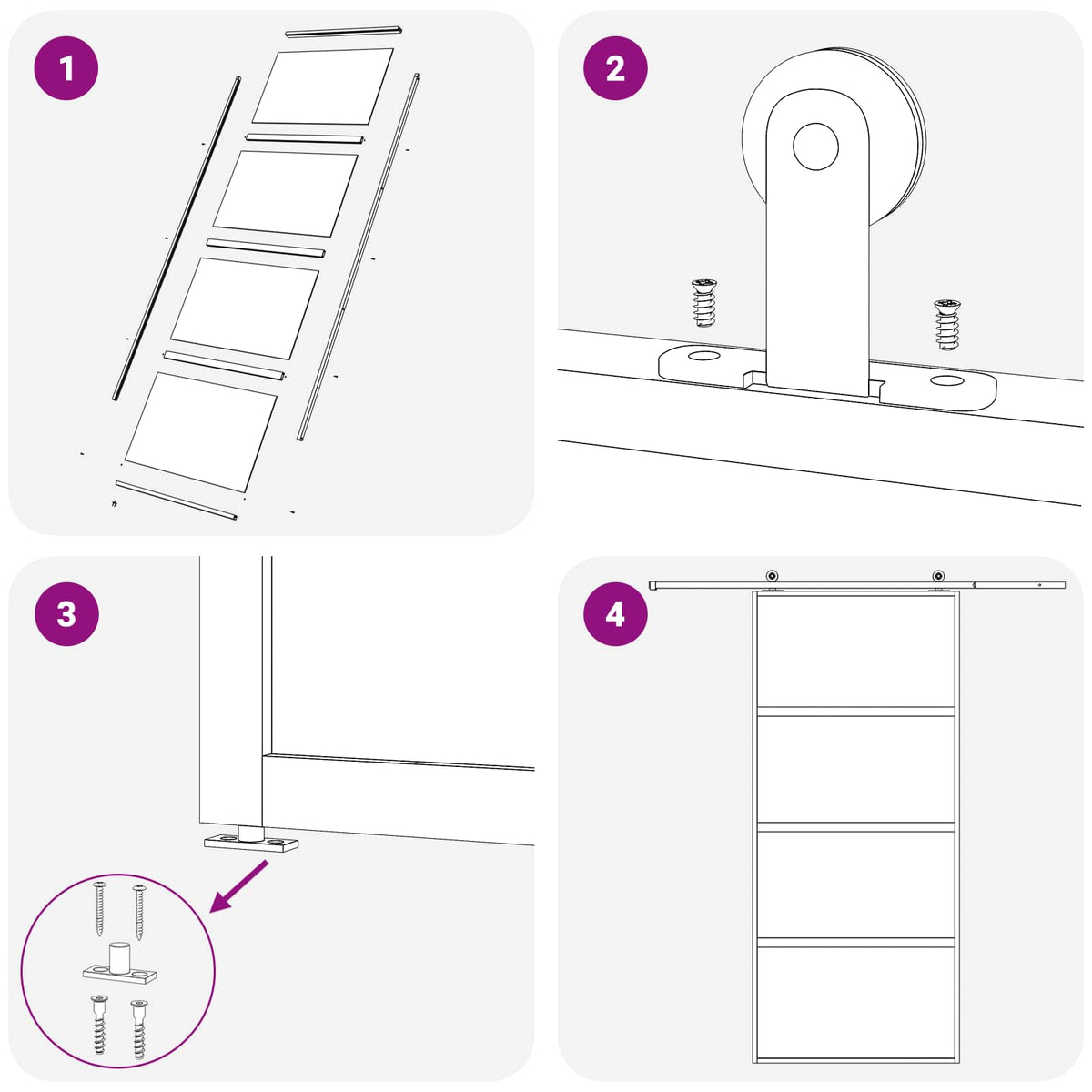 Schuifdeur Gelaagd Glas En Aluminium